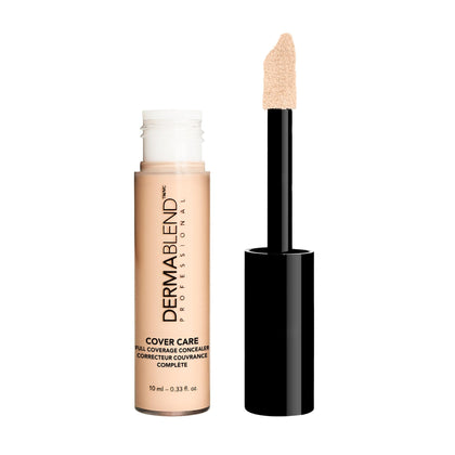 Dermablend front tube showing product branding and shade for clear identification