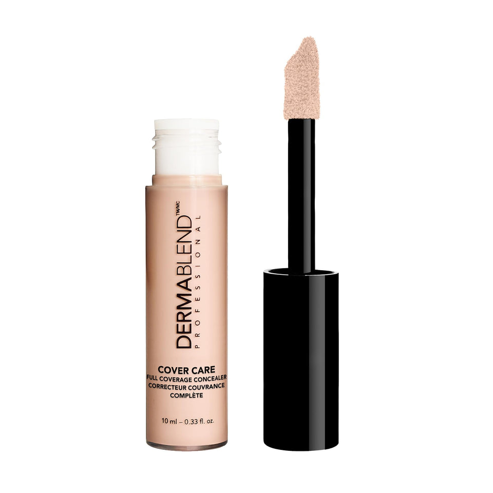 Dermablend stick concealer front view showing label and applicator tip for quick coverage