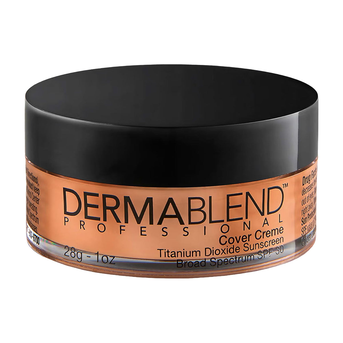Dermablend Cover Creme front packaging showing shade and SPF 30 protection benefit