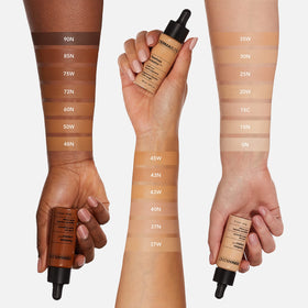 Dermablend side-by-side before and after showing strong coverage and natural finish