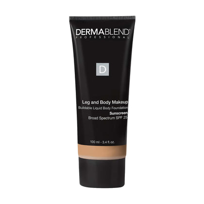 Dermablend front packaging showing leg and body foundation for complete coverage