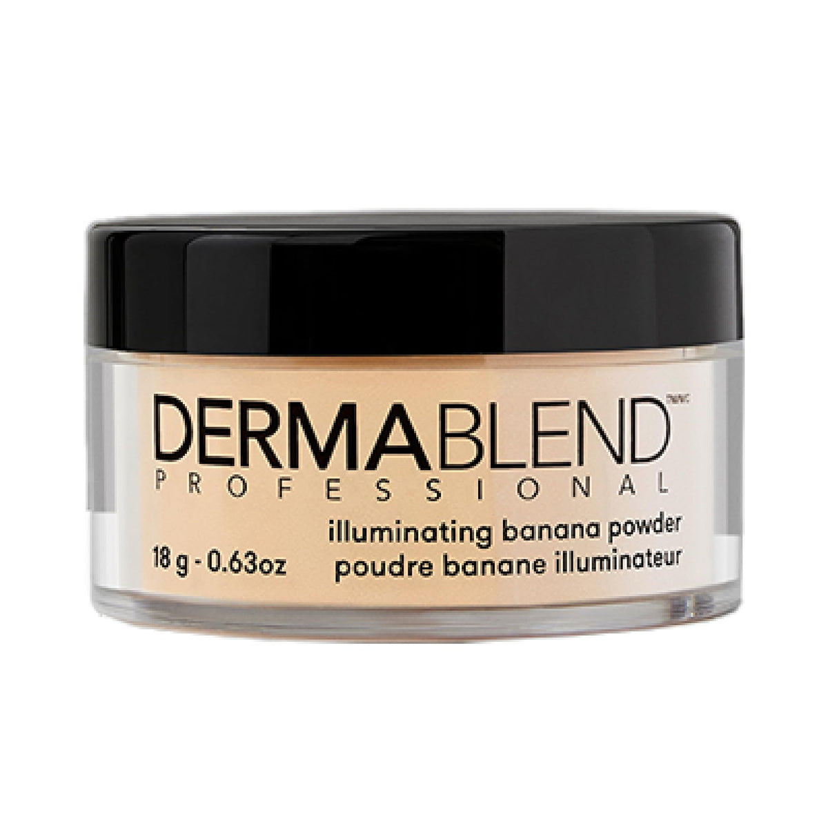 Dermablend front packaging showing powder jar and branding, enhancing shelf appeal
