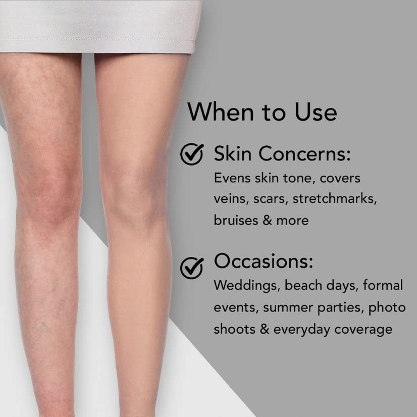Dermablend lifestyle beach ready legs portraying confidence and natural-looking result