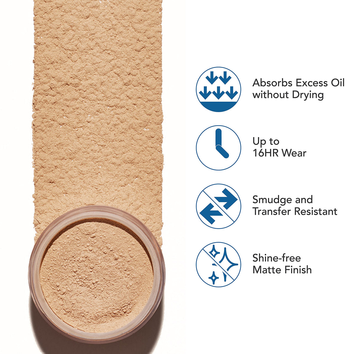 Dermablend jar open with sifter visible for controlled dispensing and convenience