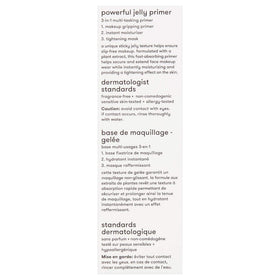 Dermablend primer applied as tightening mask to cheek for temporary firming