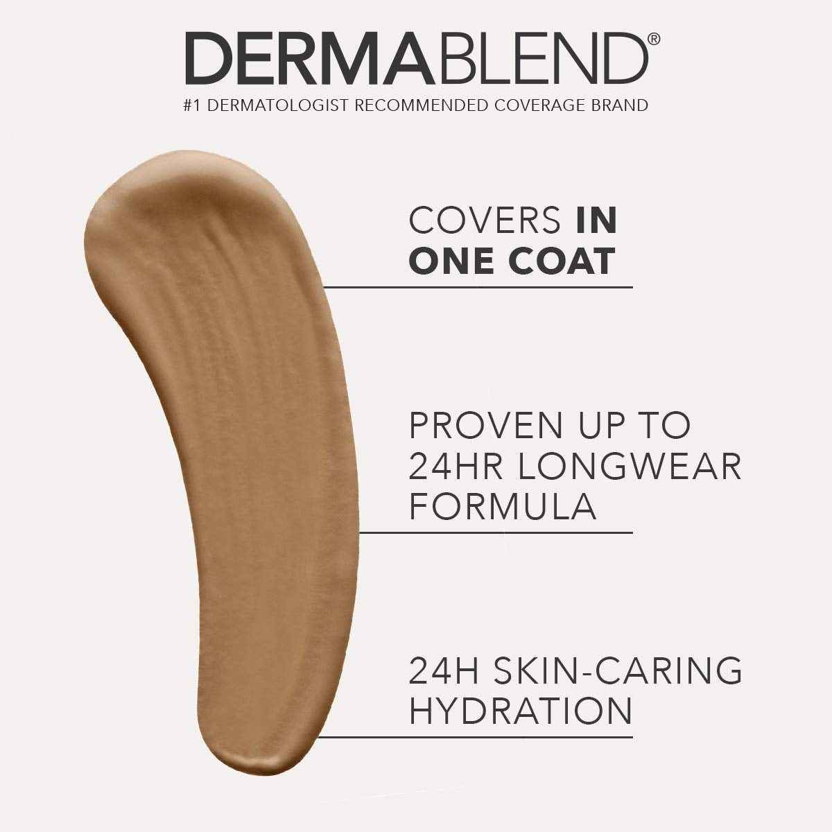 Dermablend open tube tip detail showing applicator for precise coverage benefit