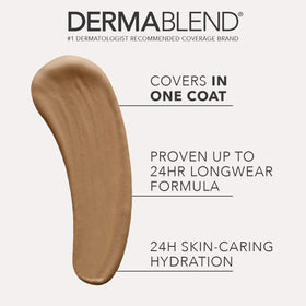 Dermablend open tube tip detail showing applicator for precise coverage benefit