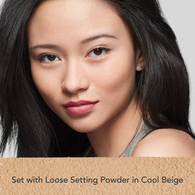 Close-up of Dermablend powder texture fine milled particles for smooth finish