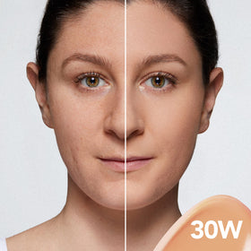 Dermablend pump dispensing smooth liquid texture for even blending