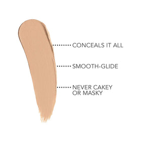 Dermablend concealer stick open with creamy tip for precise application