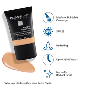 Dermablend swatches on wrist illustrating 30W Bisque true-to-skin match