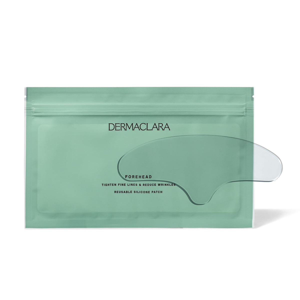 Dermaclara front packaging showing single reusable forehead patch benefit hydration