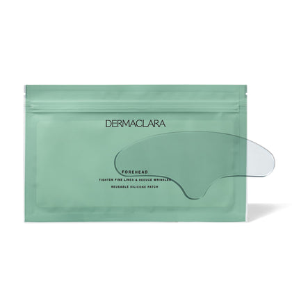 Dermaclara front packaging showing single reusable forehead patch benefit hydration