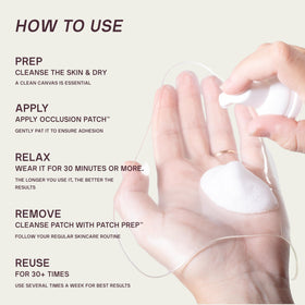 Dermaclara patch stored in resealable bag showing reuse and hygiene benefit