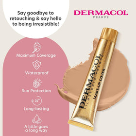 Dermacol application with brush and spatula for precise, hygienic use