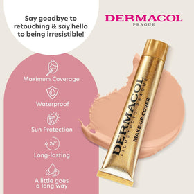 Dermacol application with beauty sponge for even blend benefit