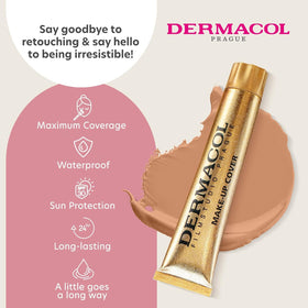 Dermacol applied with brush demonstrating precise application and coverage