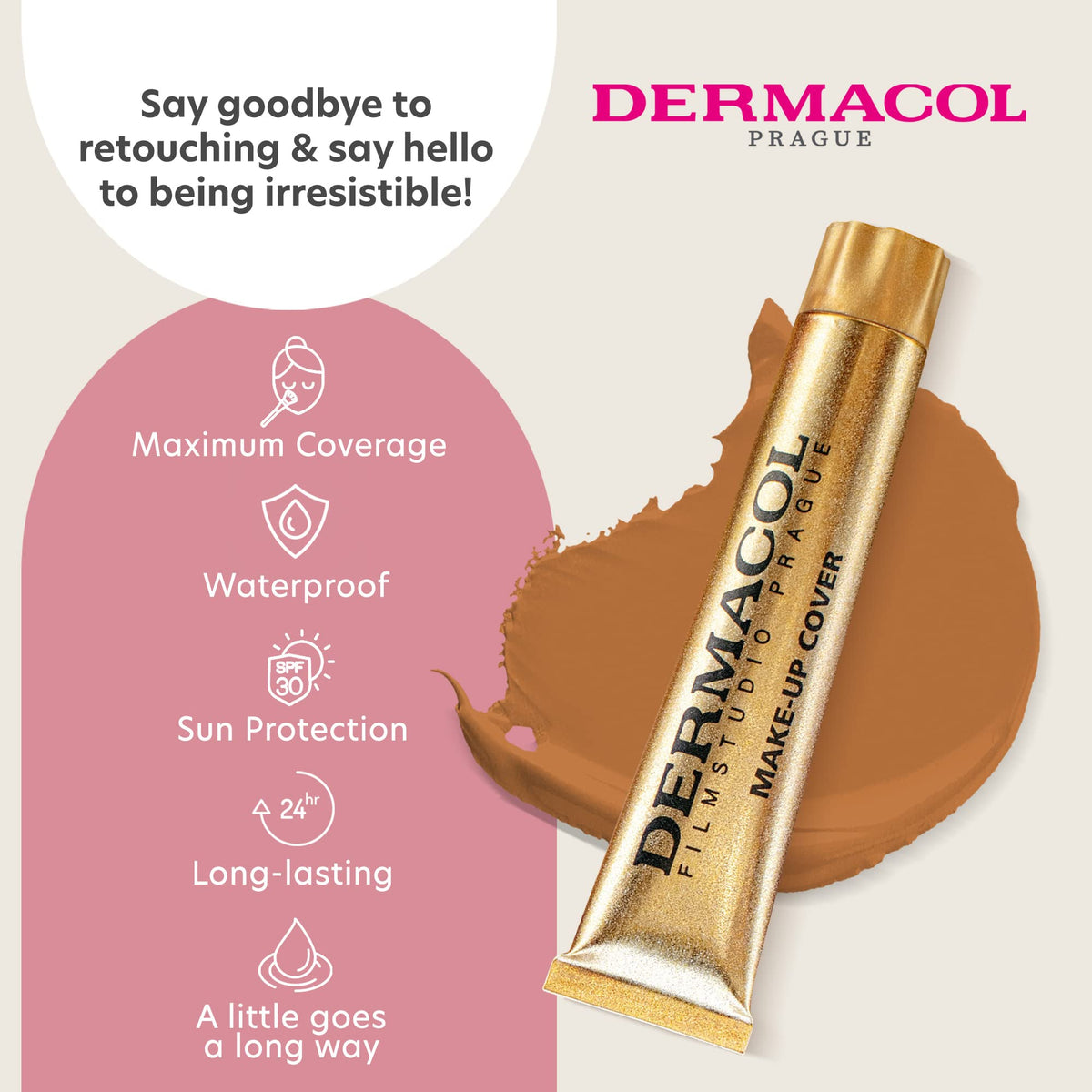 Dermacol coverage before and after side by side hiding discoloration