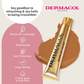 Dermacol coverage before and after side by side hiding discoloration