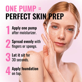 Dermacol primer on bathroom counter lifestyle shot showing daily routine convenience
