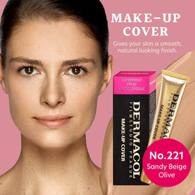 Dermacol foundation texture swatch demonstrating full coverage and matte finish