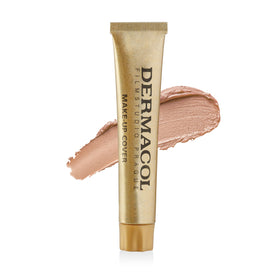 Dermacol open tube close-up showing creamy texture and easy blending benefit