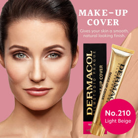 Dermacol swatch of shade 210 on arm showing true color match benefit