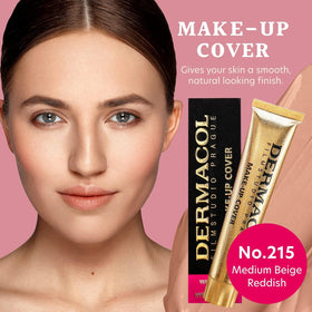 Dermacol shade 215 swatches on forearm demonstrating true-to-skin color match
