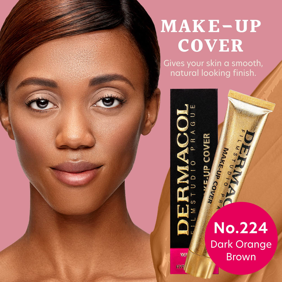 Dermacol texture close-up showing matte finish and smooth application benefit