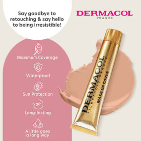 Dermacol texture droplet showing matte consistency and smooth blending benefit