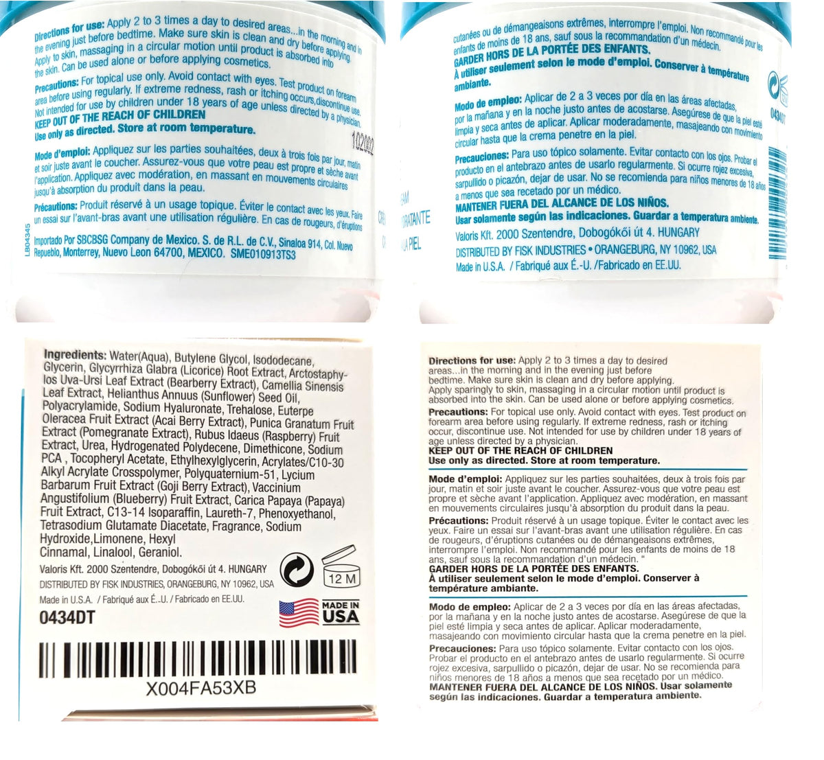 Dermactin applied to neck to hydrate and smooth crepey skin