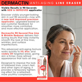 Dermactin serum texture on skin droplet demonstrating quick absorption benefit