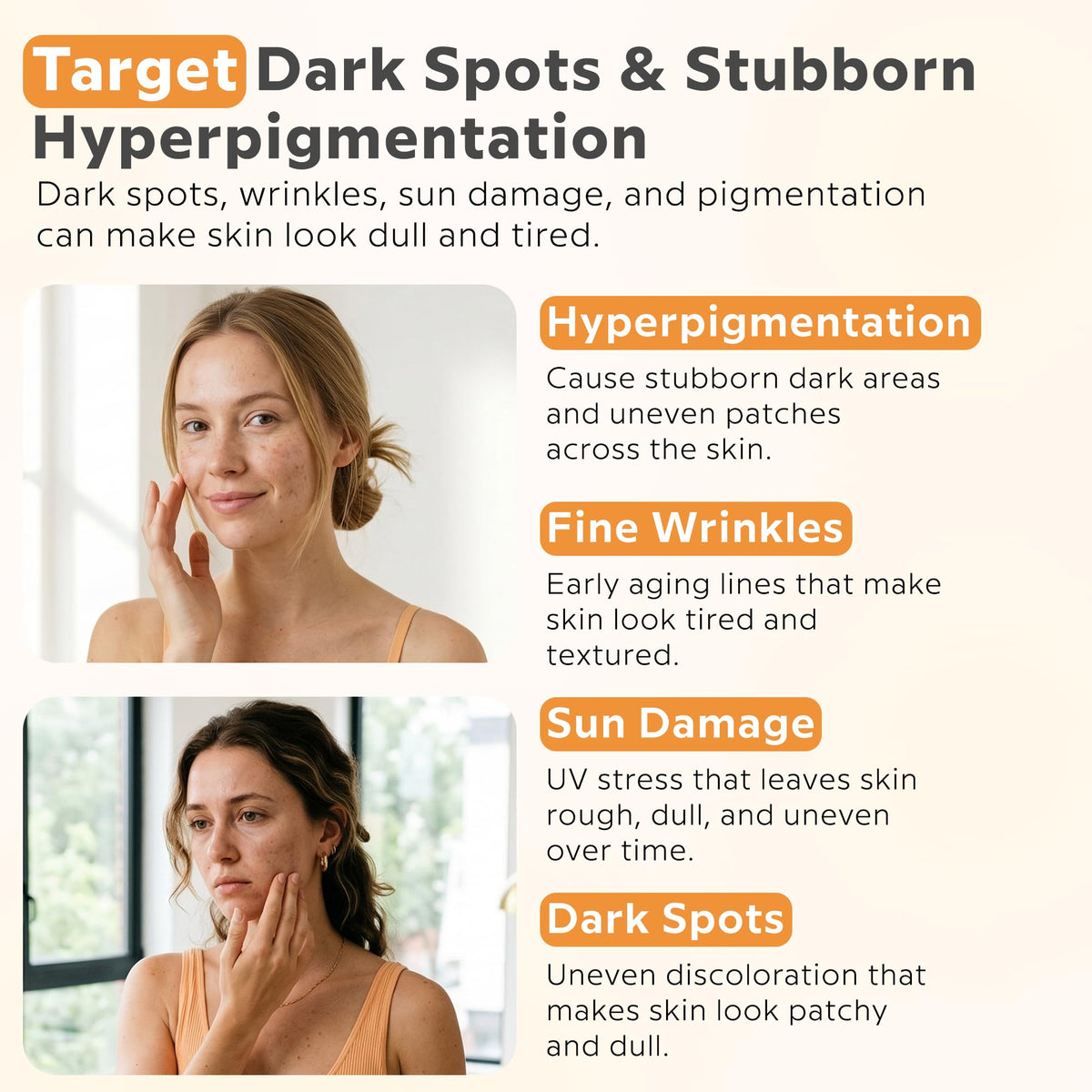 Dermacyl label ingredients closeup showing peptides and hyaluronic acid benefits