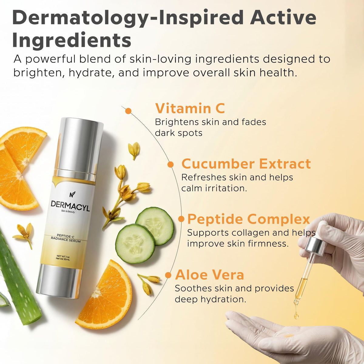 Dermacyl serum texture drop demonstrating hydrating non-greasy finish