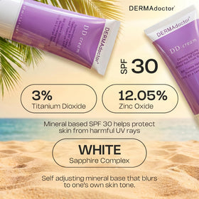 DERMAdoctor application before and after on face demonstrating natural evening of skin