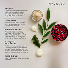 DERMAdoctor box label close-up showing ingredient list and dermatologist-formulated benefit