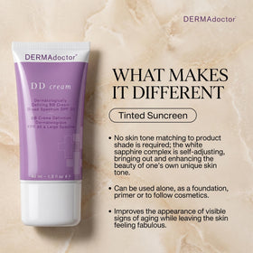 DERMAdoctor swatch on hand illustrating adaptive tint and sheer coverage
