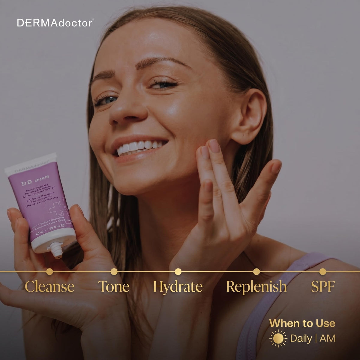 DERMAdoctor dollop on spatula emphasizing hygienic dispensing and smooth finish