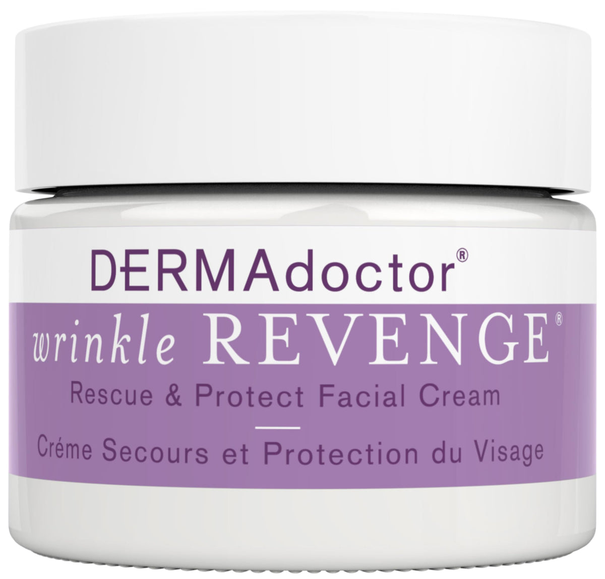 DERMAdoctor front jar view showing product branding and clean design benefit
