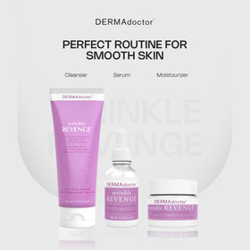 DERMAdoctor in bathroom routine showcasing daily anti-aging ritual