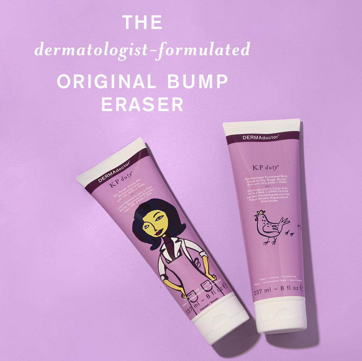 DERMAdoctor scrub applied on hand for visible exfoliation benefit