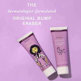 DERMAdoctor scrub applied on hand for visible exfoliation benefit
