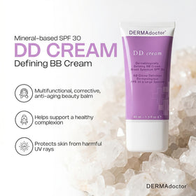 DERMAdoctor product staged with sunscreen and hyaluronic acid for antioxidant benefits