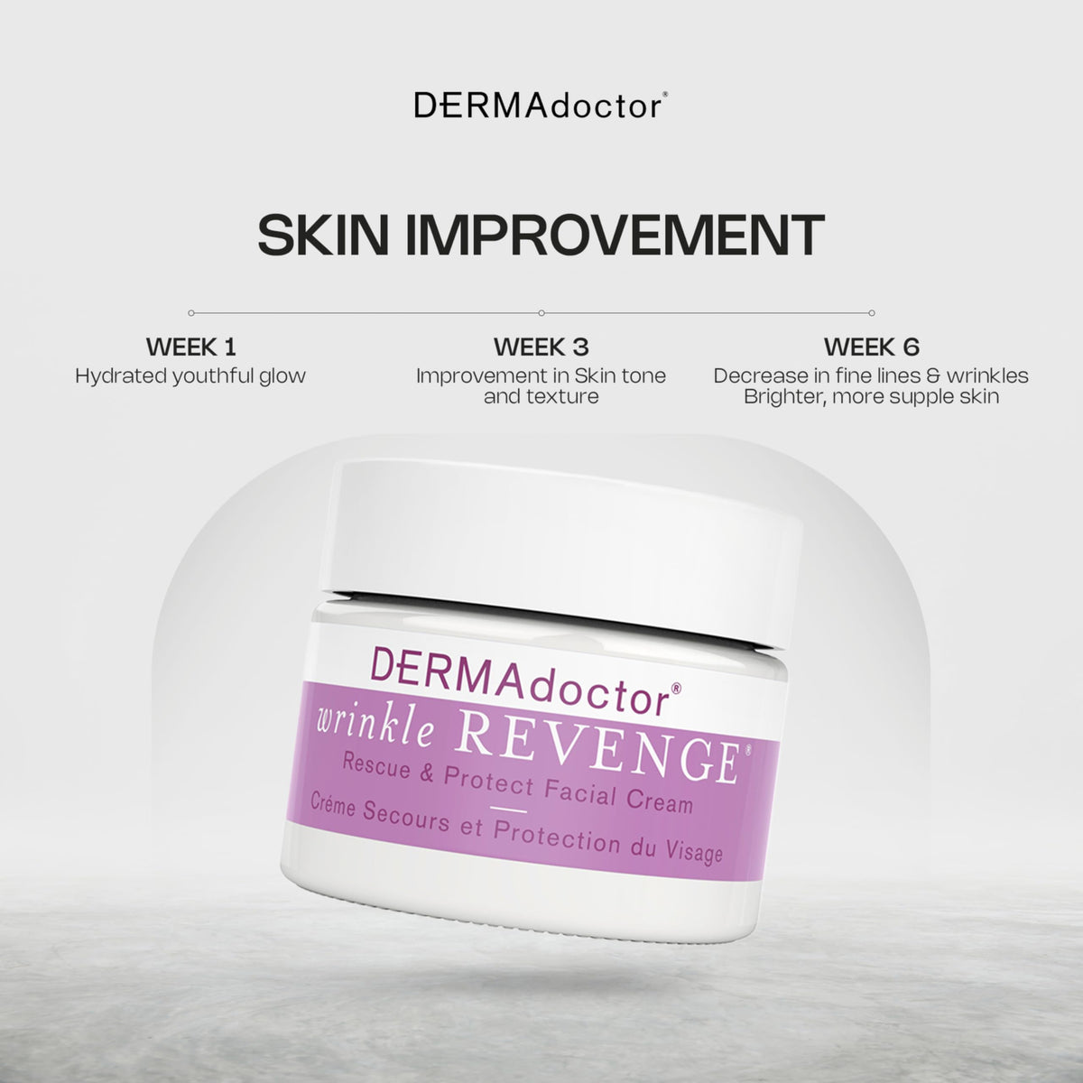DERMAdoctor size comparison 1.7 oz showing compact travel-ready moisturizer benefit