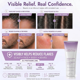 DERMAdoctor pump dispensing cleanser demonstrating convenient application benefit: controlled use