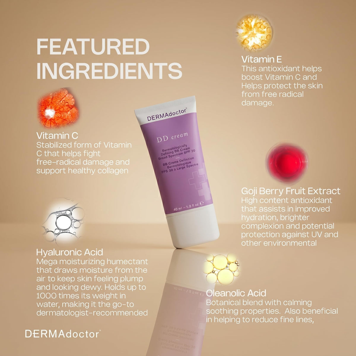 DERMAdoctor travel-size in bag lifestyle shot showing on-the-go daily protection