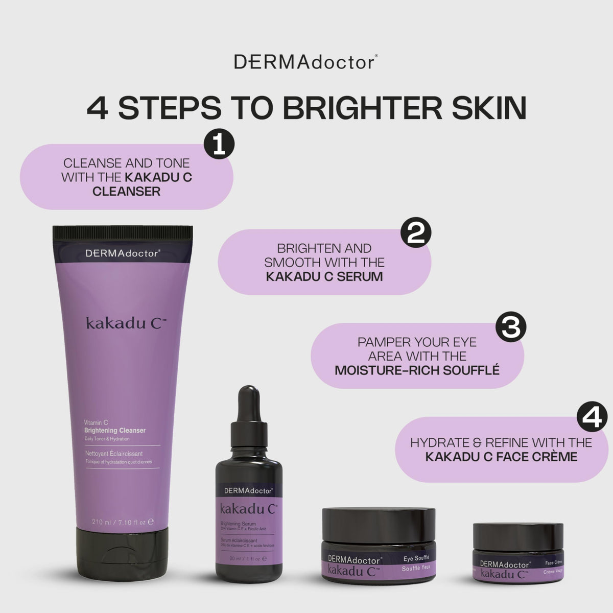 DERMAdoctor bottle staged on bathroom shelf in routine setting showing everyday use benefit