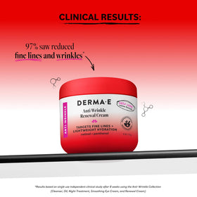 Derma E close-up cream texture highlighting rich feel and smoothing benefit
