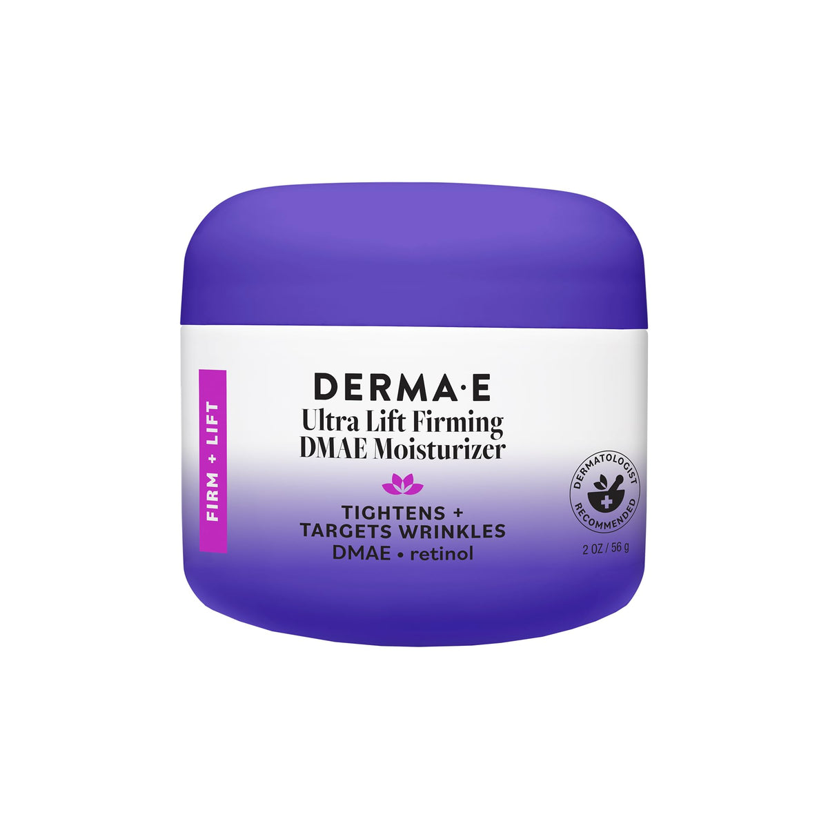 Derma E front packaging showing product and benefits