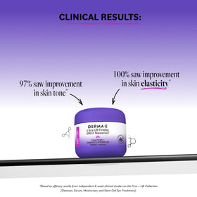 Derma E jar open showing creamy moisturizer texture for hydration